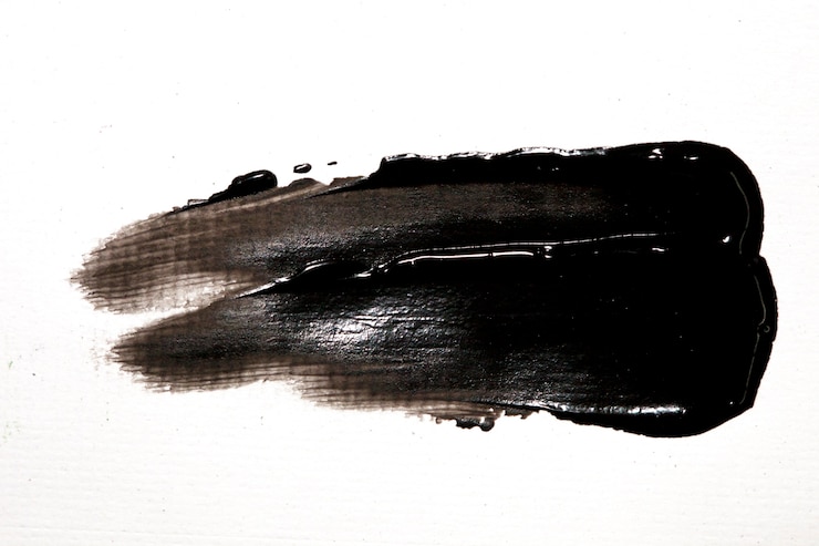 Photo gratuit tache de peinture noire
