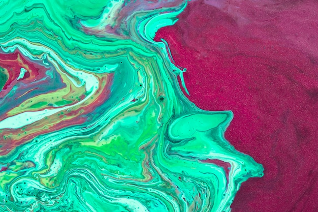 Taches vertes de texture artistique de peinture acrylique