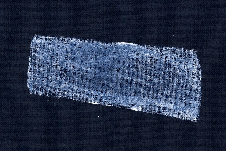 Photo gratuit tampon rectangle bleu sur toile