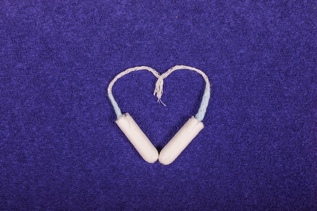 Tampons faisant un coeur