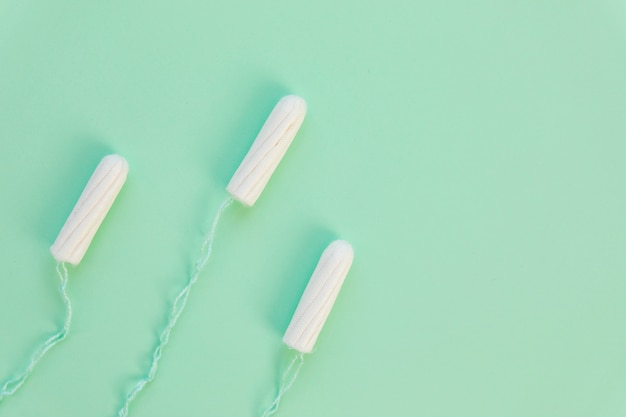 Tampons vue de dessus