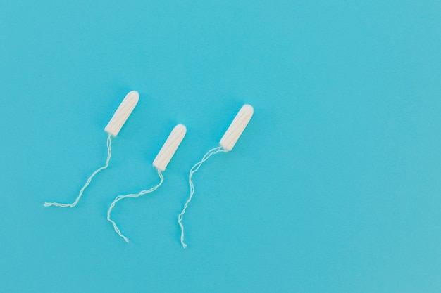 Tampons vue de dessus