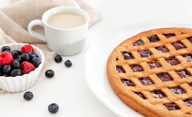 Tarte au four et fruits des bois