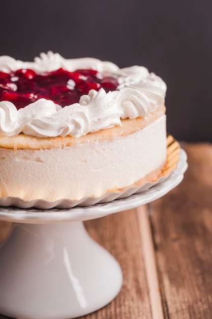 Tarte aux cerises et à la crème