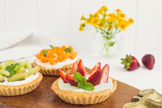 Tartes aux fruits délicieux