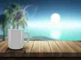 Photo gratuite tasse de café fumant