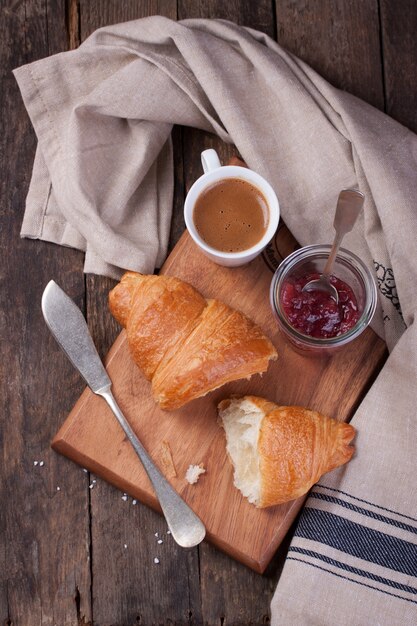 Tasse de café et de la marmelade