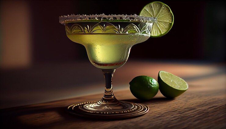 Photo gratuit tasse à cocktail de fruits frais avec ia générative d'agrumes et de tequila