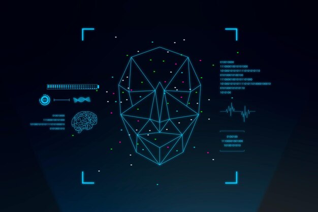 Technologie intelligente d'écran d'hologramme AR de reconnaissance faciale