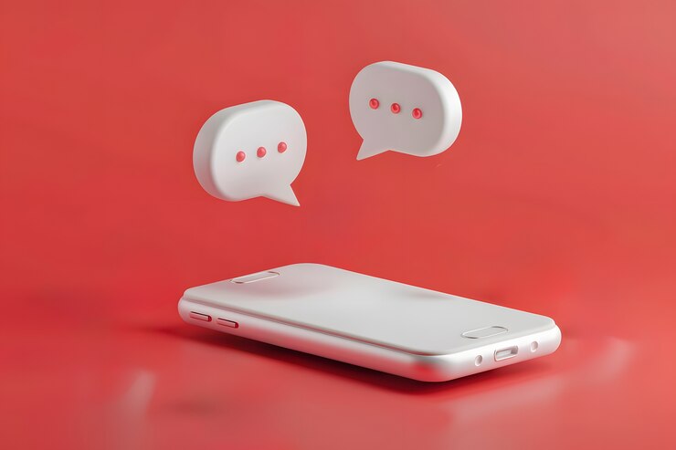 Photo gratuit un téléphone réaliste avec des médias sociaux