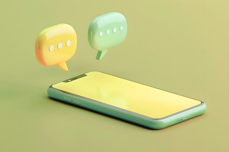 Photo gratuit un téléphone réaliste avec des médias sociaux