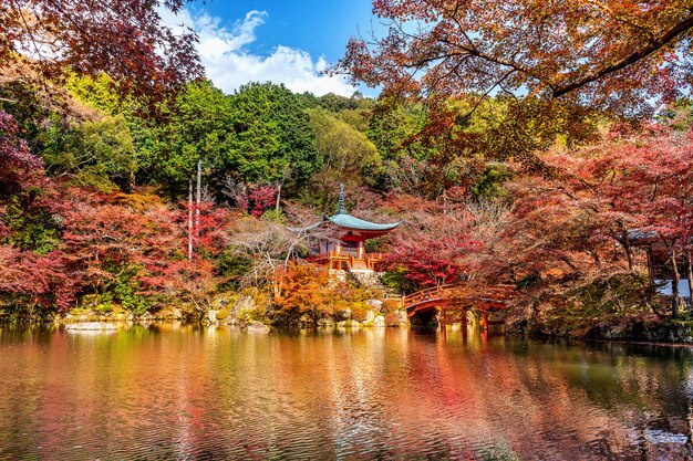 Temple Daigoji en automne, Kyoto. Japon saisons d'automne.