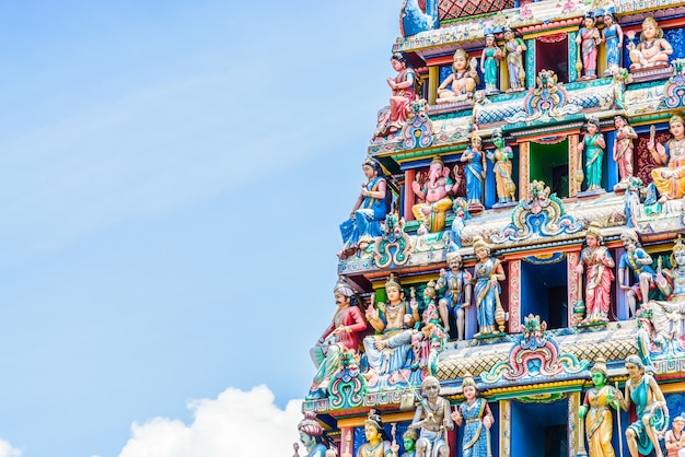 Photo gratuite temple hindou indien à singapour