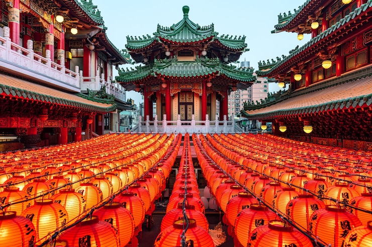 Photo gratuit temple de sanfeng