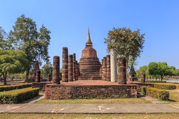 Temple Wat Chana Songkhram Parc Historique Shukhothai Thaïlande