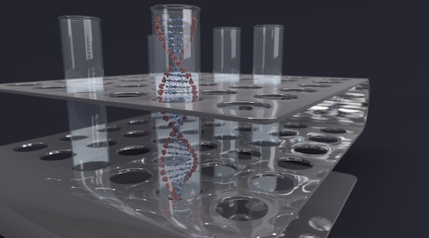 Photo gratuite test tube contenant dna