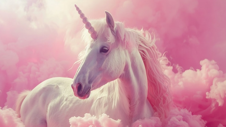 Photo gratuit la tête d'une licorne fantastique