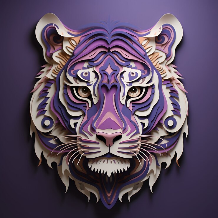 Photo gratuit tête de tigre féroce en studio
