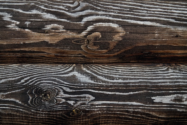 Texture en bois de planches marron foncé.