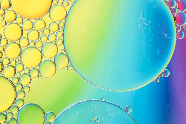 Texture de bulles colorées abstraites arc-en-ciel