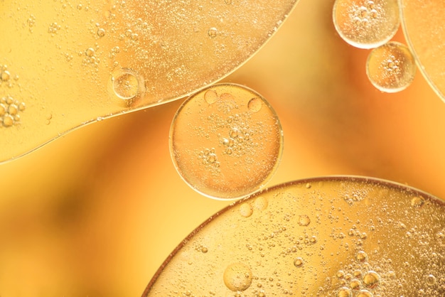 Photo gratuite texture de bulles jaune