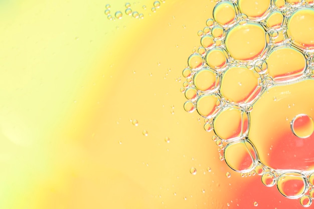 Photo gratuite texture de bulles jaunes abstraites