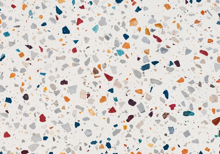 Photo gratuit texture de carreaux de terrazzo aux couleurs vives