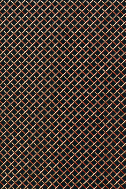 Texture de close-up de grille métallique d'un haut-parleur de musique dans un éclairage coloré