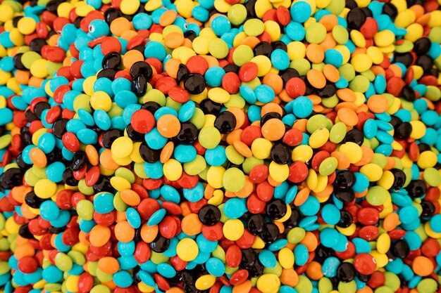Texture colorée de bonbons sphériques