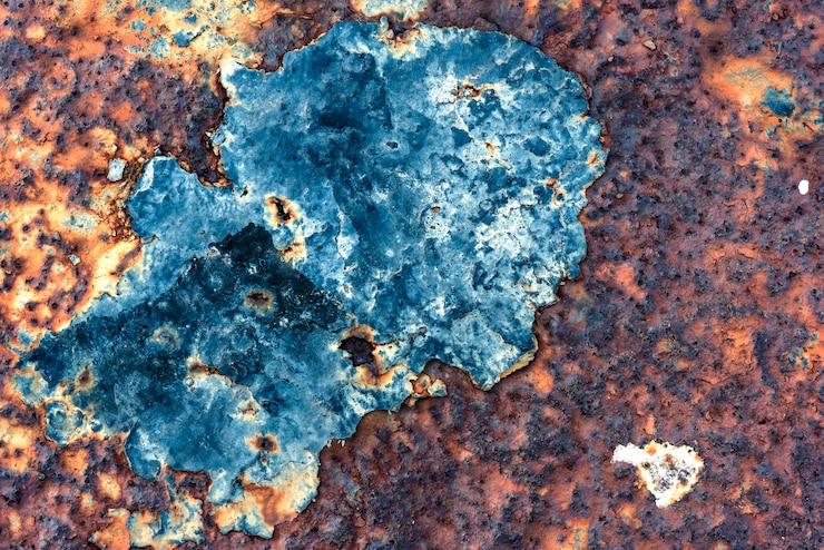 Photo gratuit texture corrodée en métal rouillé
