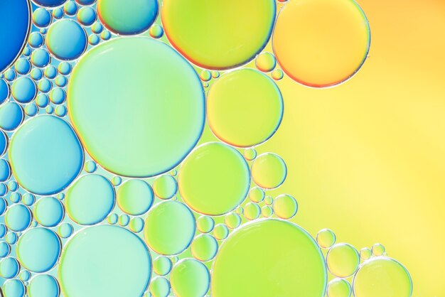 Texture de différentes bulles abstraites multicolores