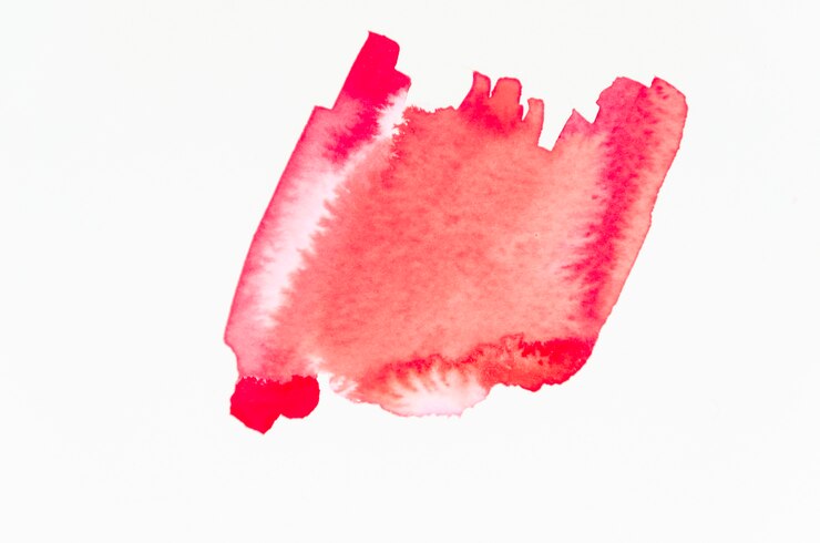 Photo gratuit texture de griffonnage aquarelle rouge sur fond blanc