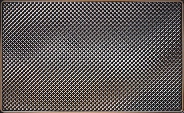 Photo gratuit texture de maille métallique noire abstraite pour le fond