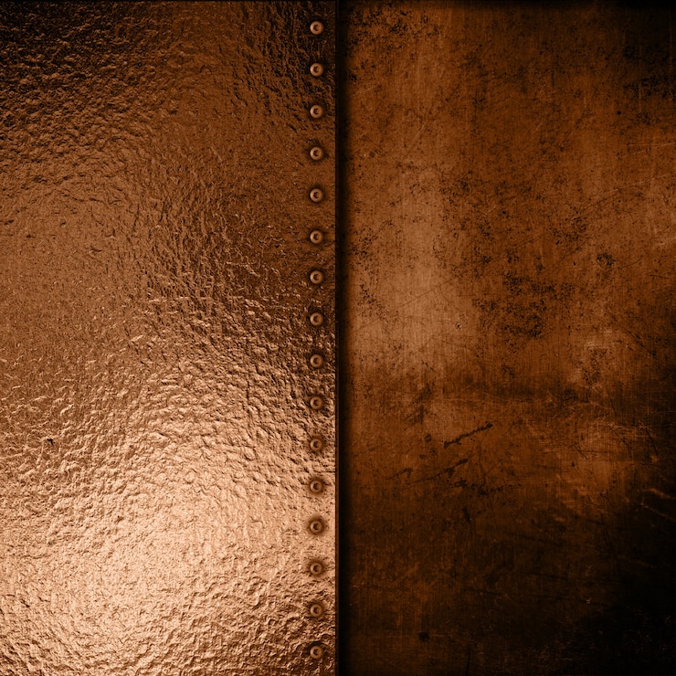 Photo gratuit texture métallique brune