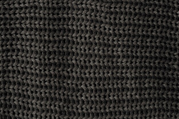 Texture de motif de tissu tricoté noir