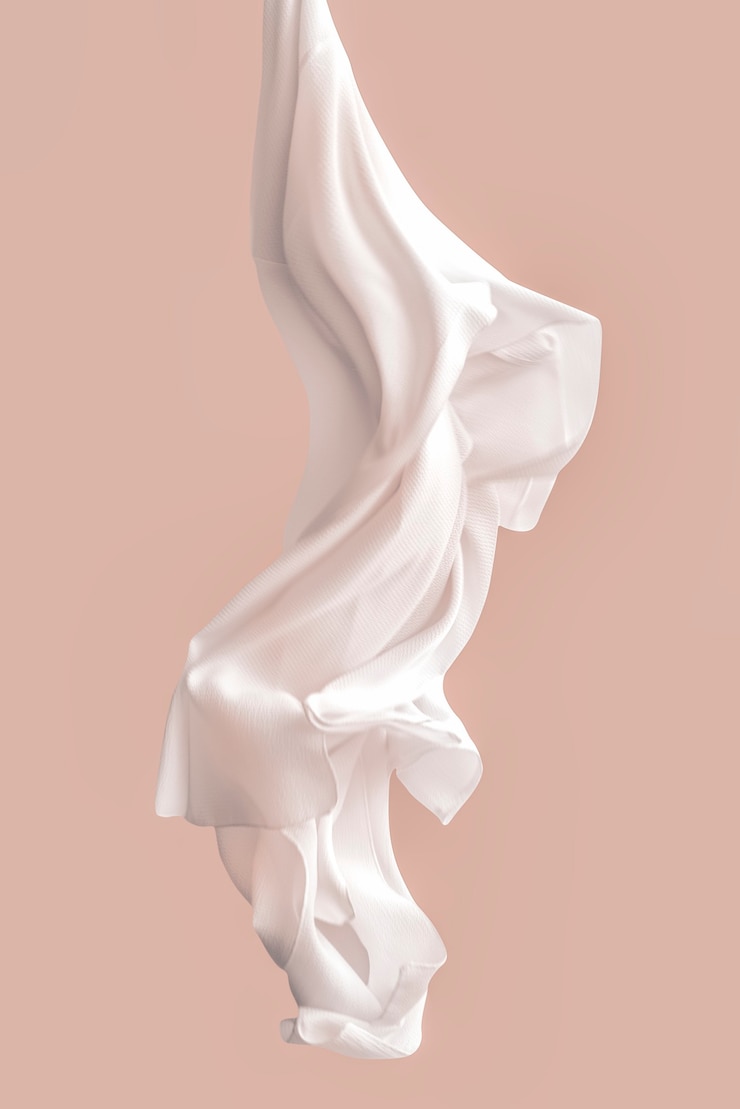 Photo gratuit texture de mouvement du tissu rose