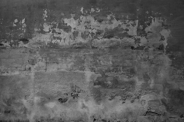 Photo gratuite texture de mur grunge en noir et blanc
