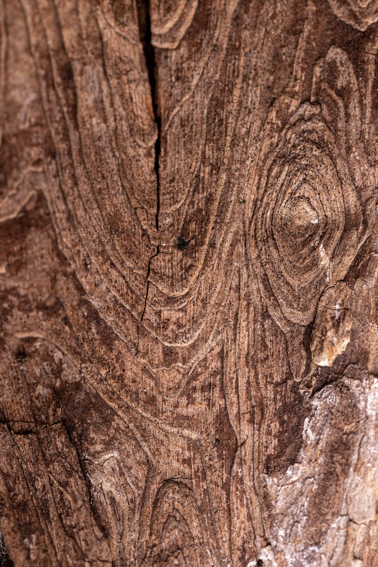 Photo gratuit texture naturelle de bois à couche plate
