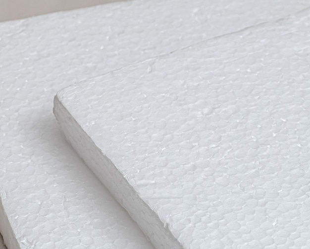 Texture de planche de polystyrène en vue plate pour l'abstrait