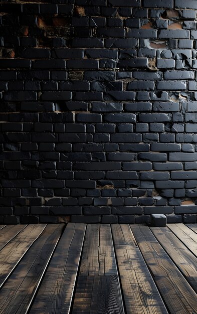 Texture de la surface du mur en briques noires
