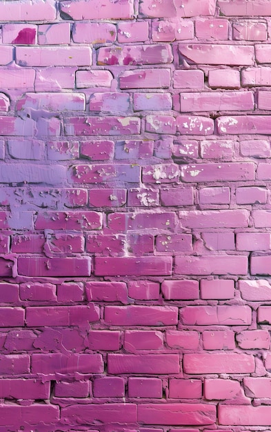 Photo gratuite texture de la surface du mur en briques roses