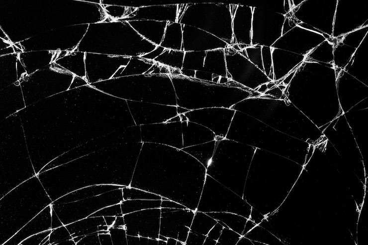 Photo gratuit texture de verre endommagé