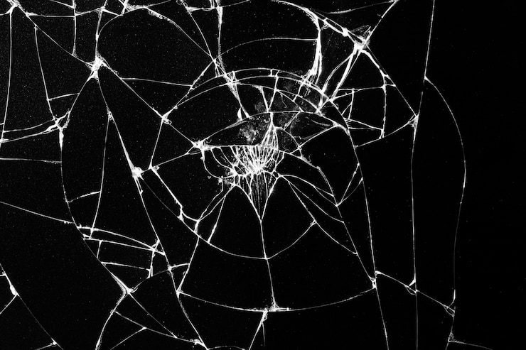 Photo gratuit texture de verre endommagé
