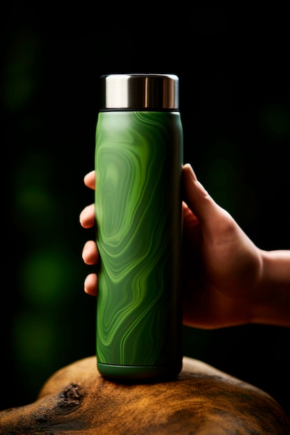 Photo gratuite thermos pour un mouvement de voyage durable