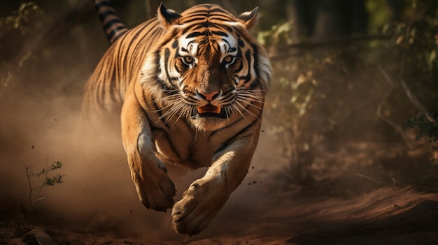 Le tigre féroce dans la nature