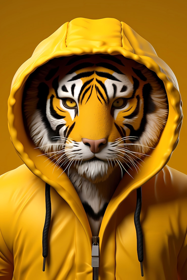 Photo gratuit tigre féroce en studio