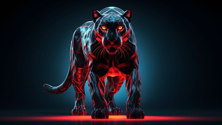 Photo gratuit tigre féroce en studio
