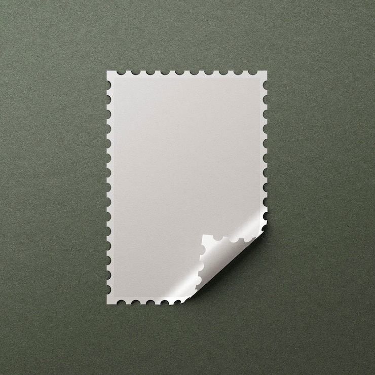 Photo gratuit timbre vierge avec espace de copie