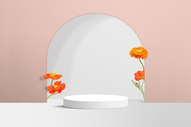 Toile de fond de produit de fleur en rose