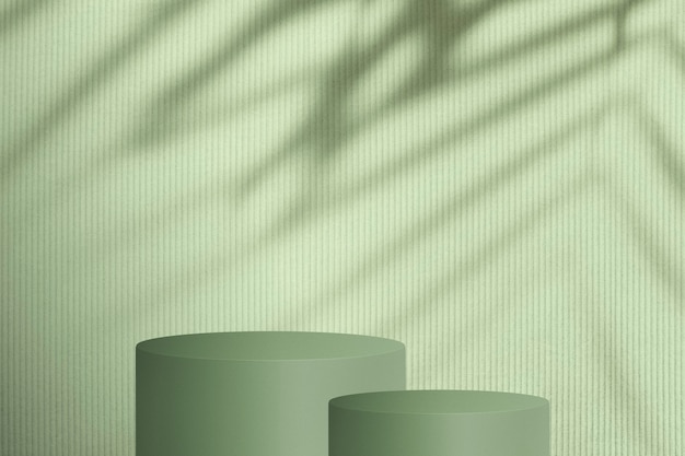 Toile de fond de produit vert avec espace de conception
